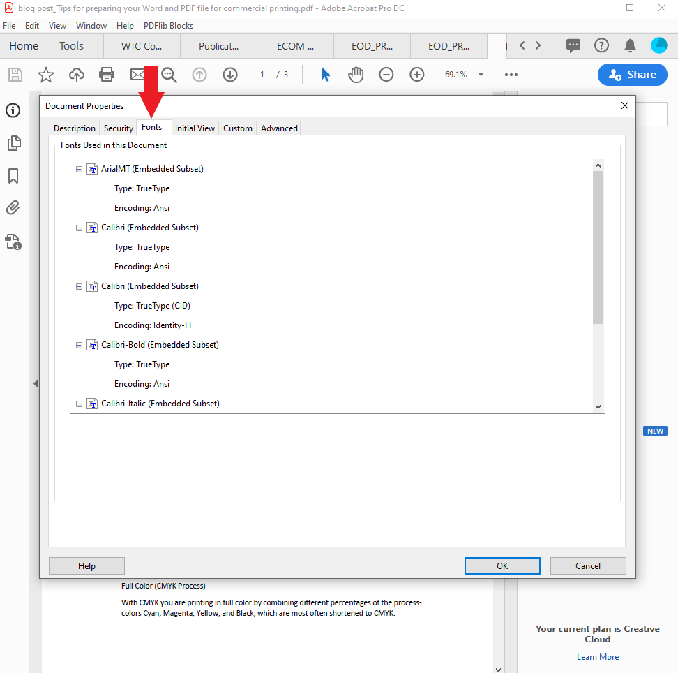 Converting Your Word file to PDF
